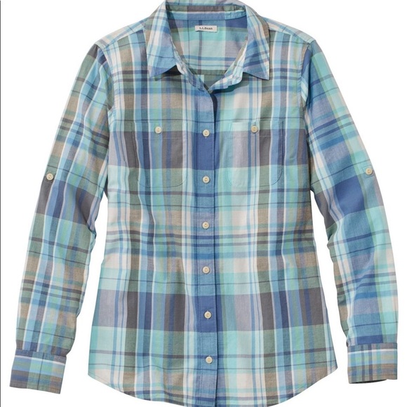 L.L.Bean button down plaid shirt size xs - Picture 1 of 16